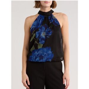 Alice + Olivia Maris Floral Gathered Halter Neck Top NWT $330